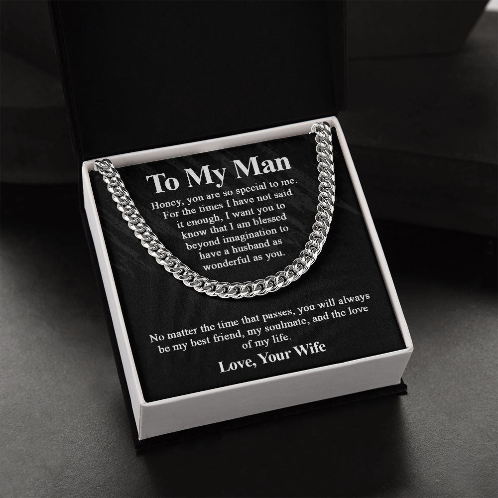 Cuban Link Chain Message Card Father's Day