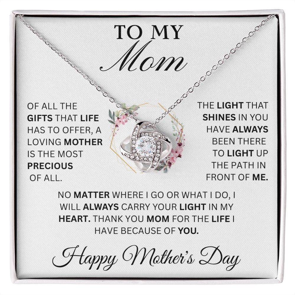 To My Mom - Precious - Love Necklace