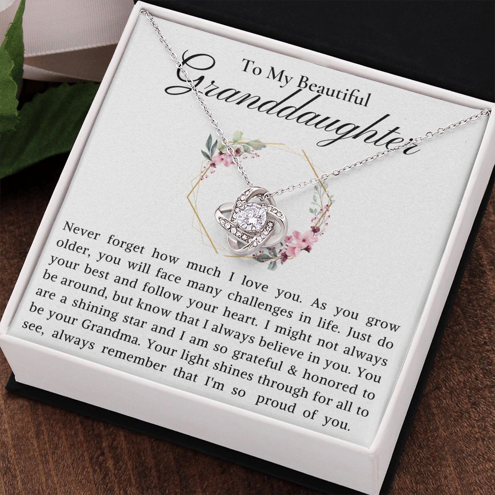 To My Beautiful Granddaughter - Believe In You - Love Necklace