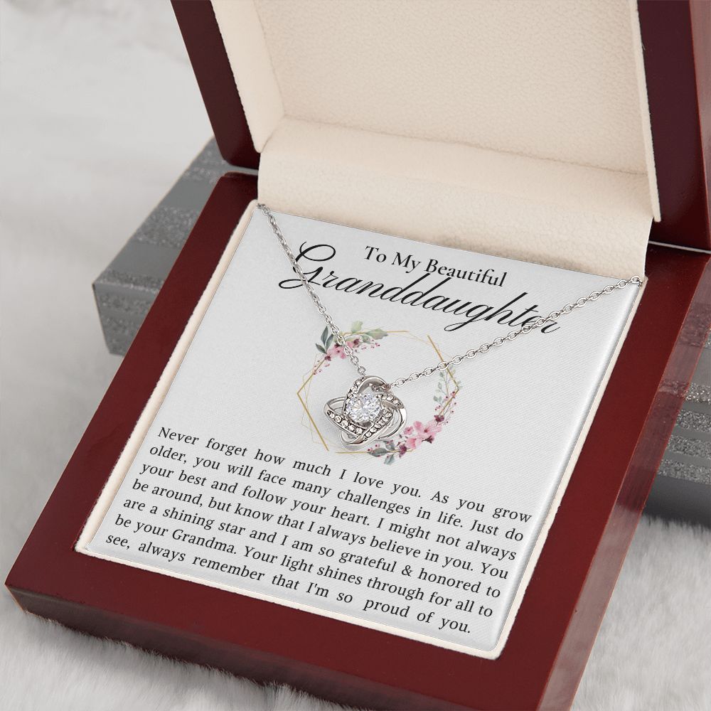 To My Beautiful Granddaughter - Believe In You - Love Necklace