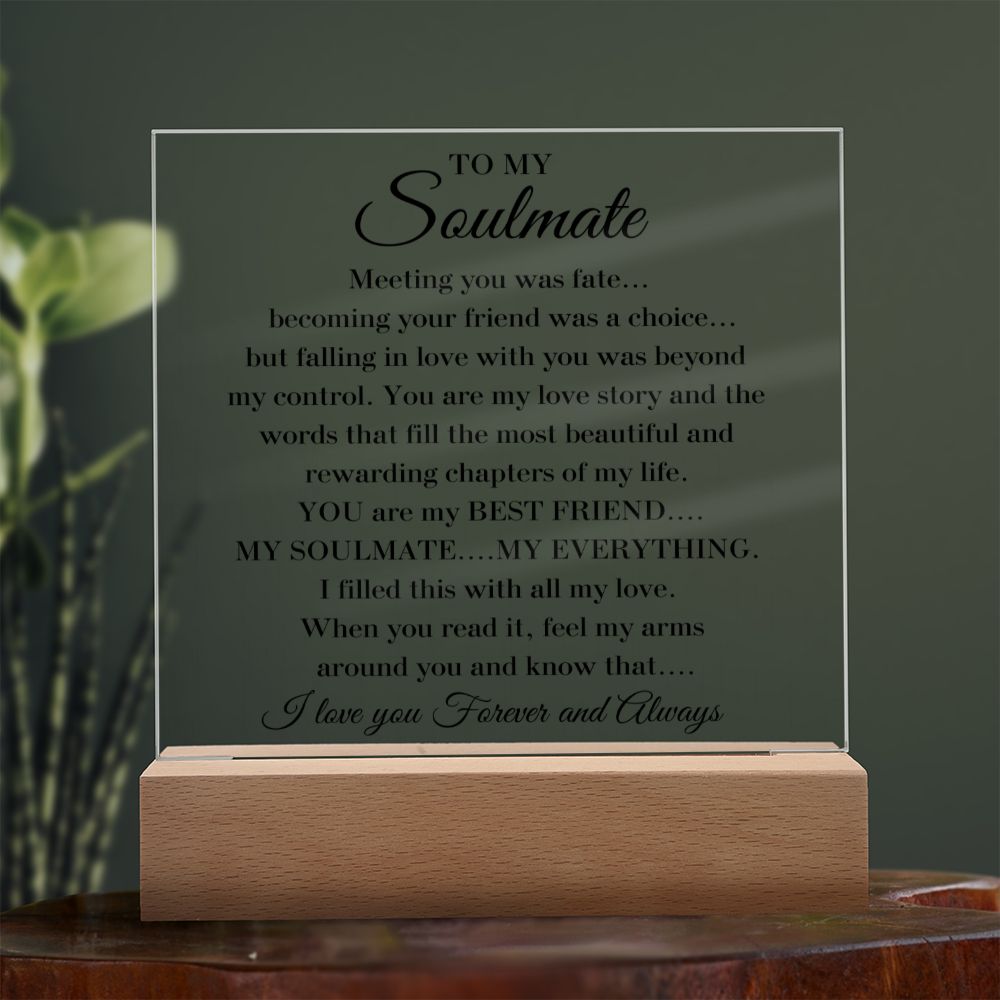To My Soulmate - Fate - Acrylic Plaque