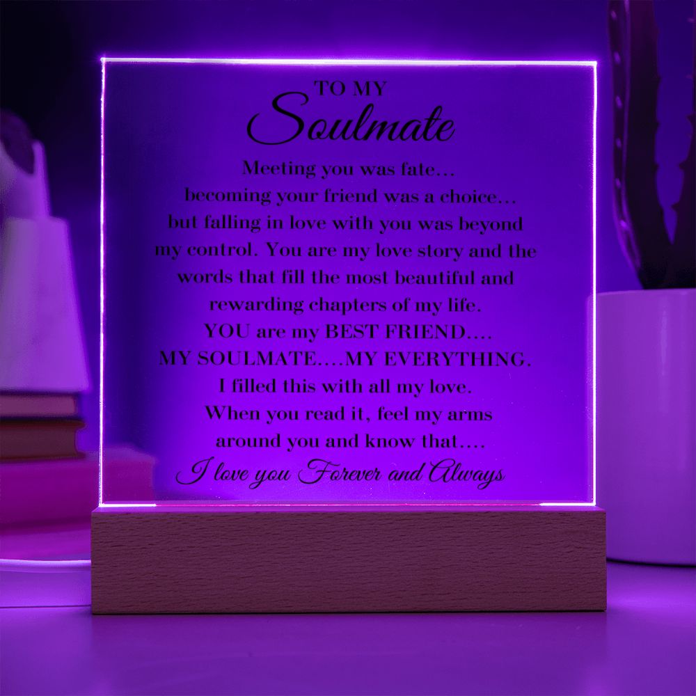 To My Soulmate - Fate - Acrylic Plaque