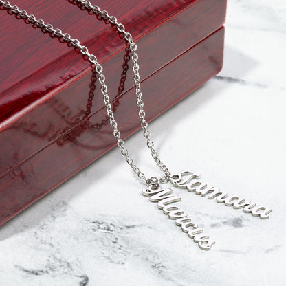 Personalized Vertical Name Necklace