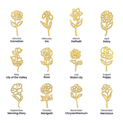 Personalized Flower Name Necklace