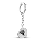 Birth Flower Heart Keychain