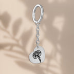Birth Flower Heart Keychain