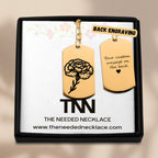 Birth Flower Tag Keychain