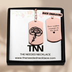 Birth Flower Tag Keychain