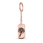 Birth Flower Tag Keychain