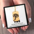 Birth Flower Tag Keychain