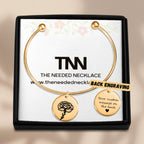Personalized Birth Flower Bangle Bracelet