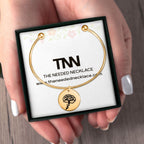 Personalized Birth Flower Bangle Bracelet