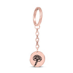Birth Flower Coin Keychain