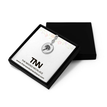 Birth Flower Coin Keychain