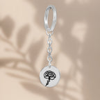 Birth Flower Coin Keychain