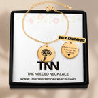 Personalized Birth Flower Coin Bracelet