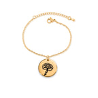 Personalized Birth Flower Coin Bracelet