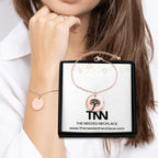 Personalized Birth Flower Coin Bracelet