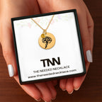 Birth Flower Necklace with Birthstone - Fine Link Coin Necklace