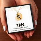 Birth Flower Necklace with Birthstone - Fine Link Heart Necklace