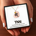 Birth Flower Necklace with Birthstone - Fine Link Heart Necklace