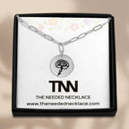 Birth Flower Paperclip Coin Necklace