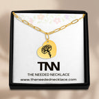 Birth Flower Paperclip Heart Necklace