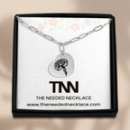 Birth Flower Paperclip Heart Necklace