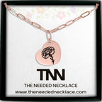 Birth Flower Paperclip Heart Necklace