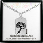 Birth Flower Paperclip Tag Necklace