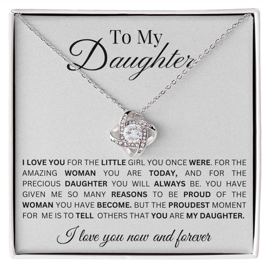 To My Daughter - Little Girl - Love Knot
