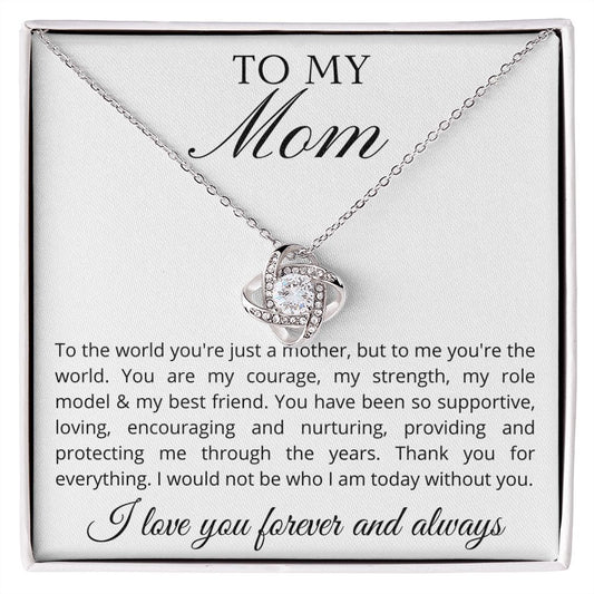 To My Mom - Best Friend - Love Necklace