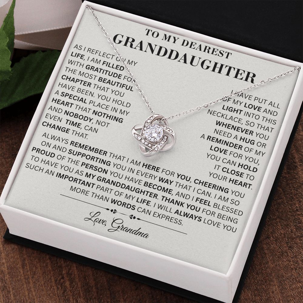 To My Dearest Granddaughter - Gratitude - Love Knot
