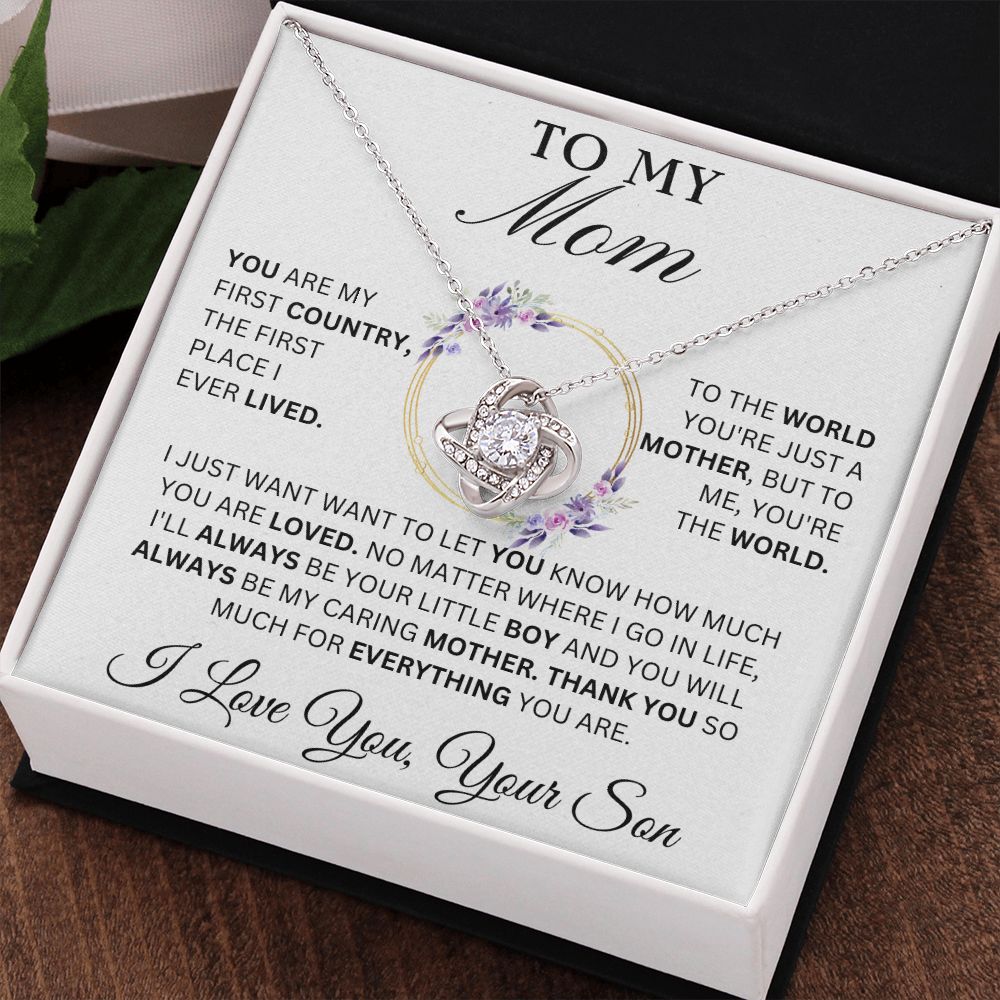 To My Mom - My World - Love Necklace
