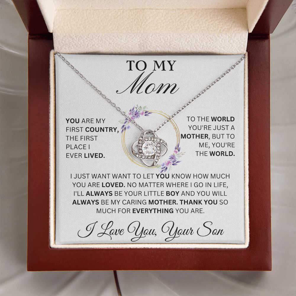 To My Mom - My World - Love Necklace